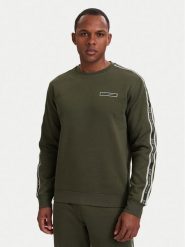EA7 Emporio Armani Bluza 7M002195 AF10377 U7014 Zielony ciemny Regular Fit. Zielone bluzy męskie EA7 Emporio Armani, l, bez wzorów, z bawełny, bez kaptura. Za 529.99 zł.