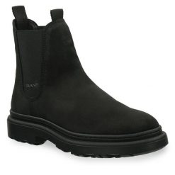 Sztyblety Gant. Czarne botki damskie GANT, bez obcasa, na płaskiej podeszwie, bez zapięcia. Za 539.99 zł.
