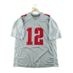 Second life - Koszulka męska NCAA Ohio State Buckeyes - Stan dobry. Szare koszulki sportowe męskie NCAA, m, bez wzorów, z materiału, bez kołnierzyka, bez ramiączek, na fitness i siłownię. Za 122.16 zł.