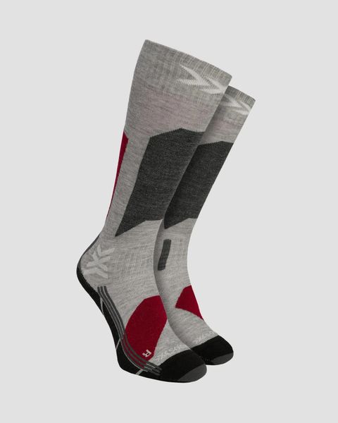 Skarpety damskie X-Socks Ski Discover Otc Light Grey G211. Szare skarpety damskie X-Socks, bez wzorów, z materiału. Za 139.99 zł.
