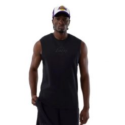 Koszulka bez rękawów Los Angeles Lakers New Era NBA Core Plus. Niebieskie koszulki sportowe męskie New Era, na lato, s, bez wzorów, bez kołnierzyka, bez ramiączek, do koszykówki. Za 219.00 zł.