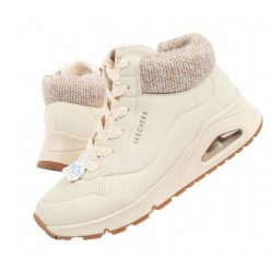 Buty damskie Skechers Uno Darling Daze. Brązowe obuwie sportowe damskie Skechers, bez wzorów, ze skóry, trekkingowe. Za 319.00 zł.