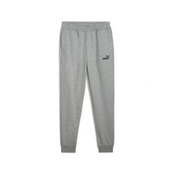 Męskie spodnie dresowe Essentials z logo No. 1 PUMA Medium Gray Heather. Szare spodnie sportowe męskie Puma, m, bez wzorów, z dresówki, do biegania. Za 199.99 zł.