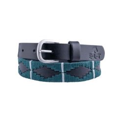 Damski pasek skórzany ELT Gemma. Niebieskie paski damskie ELT, bez wzorów, z materiału, eleganckie. Za 228.00 zł.