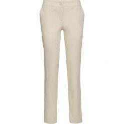 Spodnie ze stretchem 7/8 bonprix beżowy. Brązowe spodnie materiałowe damskie marki bonprix. Za 37.99 zł.