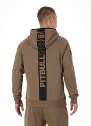 Bluza męska Pitbull rozpinana z kapturem Hermes. Brązowe bluzy męskie PITBULL, m, z aplikacjami, z bawełny, z kapturem. Za 299.00 zł.