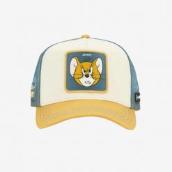 Czapka Capslab Tom i Jerry Jer Wielokolorowa. Czapki i kapelusze męskie CapsLab, bez wzorów, z jeansu, klasyczne. Za 177.62 zł.
