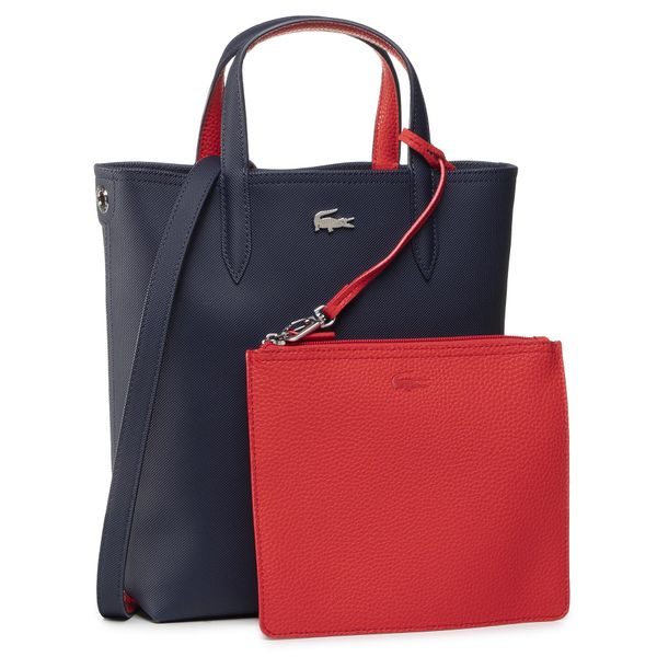Torebka Lacoste. Niebieskie torebki do ręki damskie Lacoste, bez wzorów, klasyczne, bez dodatków. Za 453.99 zł.