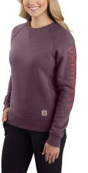 Carhartt Bluza Carhartt Clarksburg Graphic Sweatsh Berry. Bluzy damskie Carhartt, bez wzorów, bez kaptura. Za 249.23 zł.