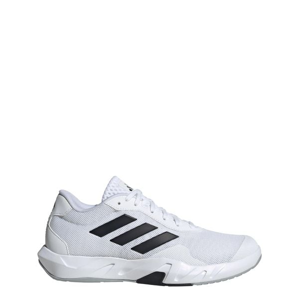 Buty Amplimove Trainer. Białe obuwie sportowe damskie Adidas, bez wzorów, z materiału, trekkingowe. Za 299.00 zł.
