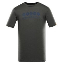 Koszulka męska z wełną merino Alpine Pro Woolen 3. Zielone koszulki sportowe męskie Alpine Pro, l, bez wzorów, z materiału, bez kołnierzyka, bez ramiączek, do biegania. Za 279.00 zł.