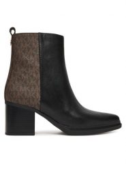 MICHAEL Michael Kors Botki Lex 40F5LXME6L Czarny. Czarne botki damskie MICHAEL Michael Kors, ze skóry, bez obcasa, na słupku, bez zapięcia. Za 629.99 zł.