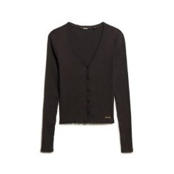 Damska koszulka z długim rękawem Superdry Essential. Czarne t-shirty damskie Superdry., bez wzorów, bez kołnierzyka. Za 152.45 zł.