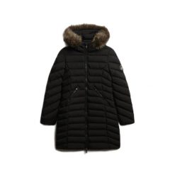 Parka dla kobiet Superdry Fuji. Czarne parki damskie Superdry., na zimę, bez wzorów, bez kaptura. Za 605.00 zł.