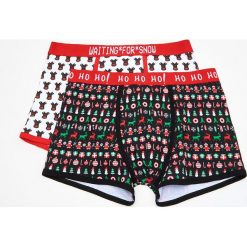 Świateczny 2 pack bokserek - Czarny. Czarne bokserki męskie Cropp. Za 49.99 zł.