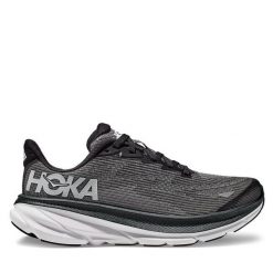 Buty do biegania Hoka. Szare buty sportowe dziewczęce HOKA, bez wzorów, bez zapięcia, do biegania. Za 349.99 zł.