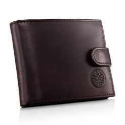 Portfel skórzany BETLEWSKI BPM-NVTC-63 brązowy. Brązowe portfele męskie Betlewski, bez wzorów, ze skóry. Za 129.99 zł.