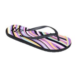 Japonki plażowe damskie Billabong Dama stripes. Czarne klapki damskie Billabong, bez wzorów, z materiału, sportowe, bez obcasa. Za 37.99 zł.