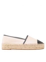Guess Espadryle Jaleel2 FL6J2L ELE14 Biały. Białe espadryle damskie Guess, z aplikacjami, ze skóry, bez obcasa, bez zapięcia. Za 309.99 zł.