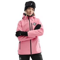 Kurtka snowboardowa damska W2-W Lollipop. Czerwone kurtki snowboardowe damskie SIROKO, xs, bez wzorów, z softshellu, bez kaptura, narciarskie. W wyprzedaży za 379.00 zł.