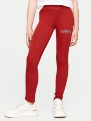 Tommy Hilfiger Legginsy Varsity KG0KG08082 Czerwony Slim Fit. Czerwone legginsy dla dziewczynek Tommy Hilfiger, bez wzorów, z bawełny. Za 99.99 zł.