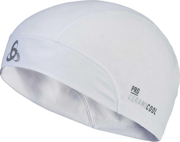 Czapka do biegania dla dorosłych Odlo Ceramicool UVP. Białe czapki i kapelusze męskie Odlo, na lato, bez wzorów, z bawełny, sportowe. Za 129.99 zł.