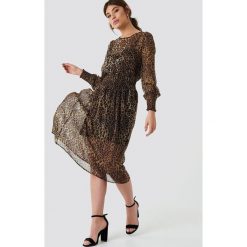 NA-KD Boho Sukienka midi z marszczeniami - Multicolor. Sukienki damskie marki NA-KD Boho. Za 121.95 zł.
