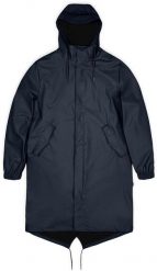 Rains płaszcz przeciwdeszczowy unisex FISHTAIL PARKA W3 18140 47 NAVY L. Niebieskie kurtki damskie Rains, l, bez wzorów, bez kaptura. Za 786.70 zł.