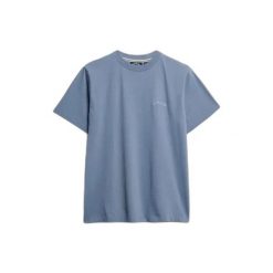 T-shirt luźny damski Superdry Essential Logo. Niebieskie t-shirty damskie Superdry., s, bez wzorów, prążkowane, eleganckie, bez kołnierzyka. Za 133.15 zł.
