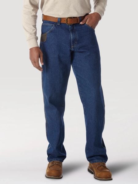 WRANGLER RIGGS WORKWEAR CARPENTER ANTIQUE INDIGO 3W020AI. Niebieskie jeansy męskie Wrangler. Za 219.99 zł.