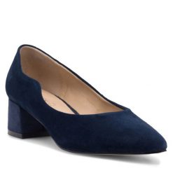 Czółenka Lasocki. Niebieskie czółenka damskie Lasocki, bez wzorów, bez obcasa, bez zapięcia. Za 229.99 zł.