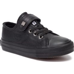 Trampki BIG STAR - EE374034 Black. Czarne półbuty chłopięce Big Star, bez wzorów, z gumy, retro, bez zapięcia. Za 99.00 zł.