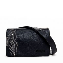 Torebka Desigual. Czarne listonoszki damskie Desigual, bez wzorów, bez dodatków. Za 179.99 zł.