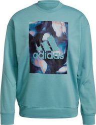 Adidas Bluza damska adidas uforu Sweatshirt niebieska GS3893. Niebieskie bluzy damskie Adidas, bez wzorów, bez kaptura. Za 153.94 zł.