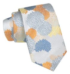 Krawat Męski, Klasyczny - ALTIES - Jasne Kolory, Kwiaty. Krawaty i muchy Alties, bez wzorów, z tkaniny, eleganckie. Za 49.00 zł.