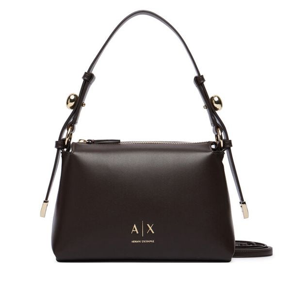 Torebka Armani Exchange. Brązowe torebki do ręki damskie Armani Exchange, bez wzorów, klasyczne, bez dodatków. Za 614.99 zł.