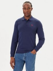 Levi's® Polo Housemark A5797-0001 Granatowy Slim Fit. Niebieskie koszulki polo męskie m, bez wzorów, z bawełny, bez ramiączek. Za 289.99 zł.