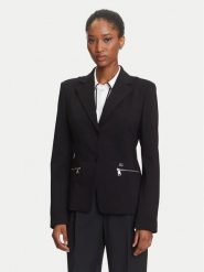 KARL LAGERFELD Marynarka A3W14040 Czarny Slim Fit. Czarne żakiety damskie KARL LAGERFELD, bez wzorów, z syntetyku. Za 979.99 zł.