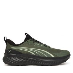 Buty do biegania Puma. Zielone buty sportowe męskie Puma, bez zapięcia, do biegania. Za 269.99 zł.