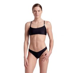 Strój kąpielowy damski dwuczęściowy na basen plażę Arena Essentials. Czarne bikini damskie Arena, s, bez wzorów. Za 149.99 zł.