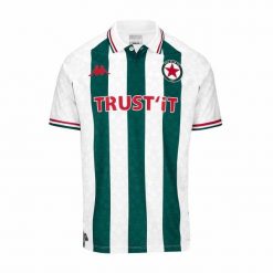 Koszulka Red Star FC Kombat Heritage 2024/25. Białe koszulki sportowe męskie Kappa, bez wzorów, bez kołnierzyka, bez ramiączek, do piłki nożnej. Za 392.00 zł.