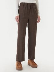 Weekend Max Mara Spodnie materiałowe Hataley 2525136022 Brązowy Regular Fit. Brązowe spodnie materiałowe damskie Weekend Max Mara, bez wzorów, z materiału. Za 1,039.00 zł.