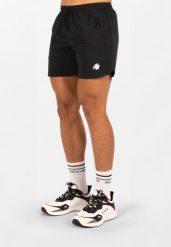 Colton Szorty - Czarny. Czarne krótkie spodenki sportowe męskie GORILLA WEAR, xl, bez wzorów, z nylonu, na fitness i siłownię. Za 214.00 zł.