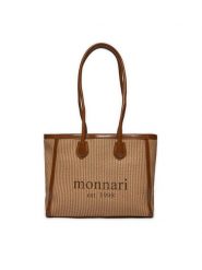 Monnari Torebka BAG0380-017 Beżowy. Brązowe torebki do ręki damskie Monnari, bez wzorów, z materiału, bez dodatków. Za 89.99 zł.