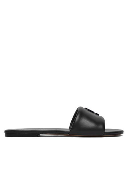 Marc Jacobs Klapki 2P5FSA001F12 Czarny. Czarne klapki damskie Marc Jacobs, bez wzorów, ze skóry, bez obcasa. Za 799.99 zł.
