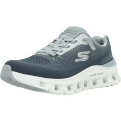 Buty SKECHERS GLIDE STEP PRO WAVERRA Niebieski. Niebieskie trekkingi męskie Skechers, na fitness i siłownię. Za 318.99 zł.