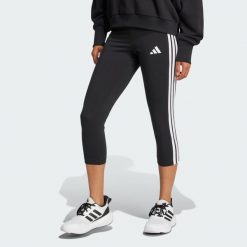 Legginsy Essentials 3-Stripes Leggings 3/4 Length. Czarne legginsy damskie Adidas, xs, bez wzorów, na fitness i siłownię. Za 129.00 zł.