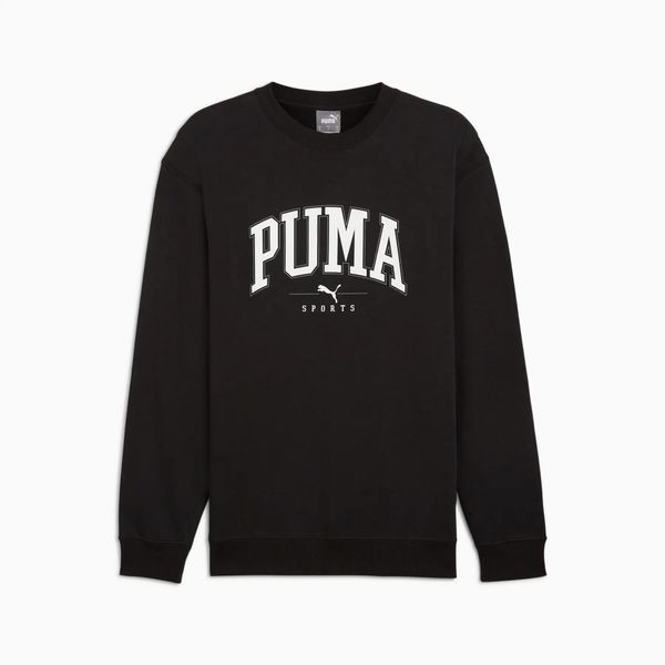 Bluza męska Puma SQUAD CREW TR. Czarne bluzy męskie Puma, l, bez wzorów, z bawełny, bez kaptura. Za 167.13 zł.