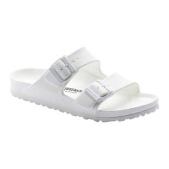 Płaskie Sandały Arizona EVA Dla Dorosłych Unisex. Białe sandały męskie Birkenstock, z materiału, z otwartym noskiem, bez zapięcia. Za 335.00 zł.