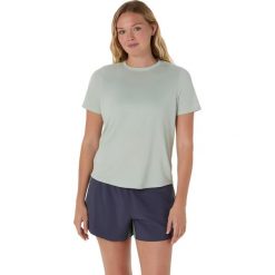 Koszulka damska Asics. Zielone t-shirty damskie Asics, l, bez wzorów, z materiału, bez kołnierzyka. Za 136.25 zł.